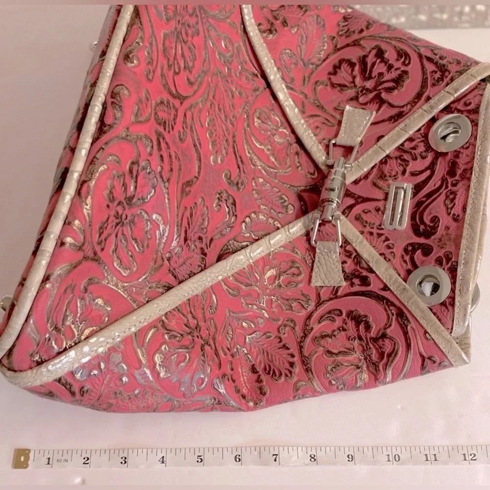 BSWANKY- Handmade Genuine limited leather Pink luxury convertible Sophie Bag.